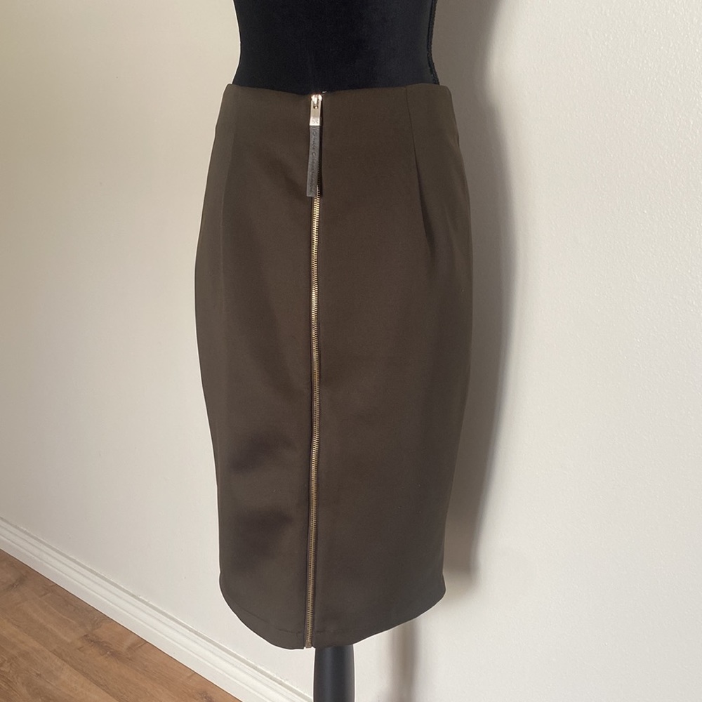 Catherine MaLandrino olive Green Bodycon Pencil skirt - Picture 4 of 12